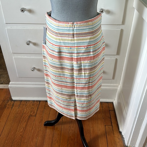 Gorgeous Bill Blass New York designer Multi Stripe high waisted skirt $425 NWT - Picture 5 of 10